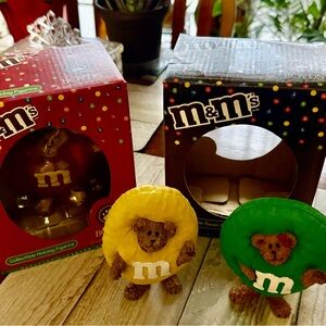 M&M'S Collectible Bear Figurines - Red, Yellow, Green